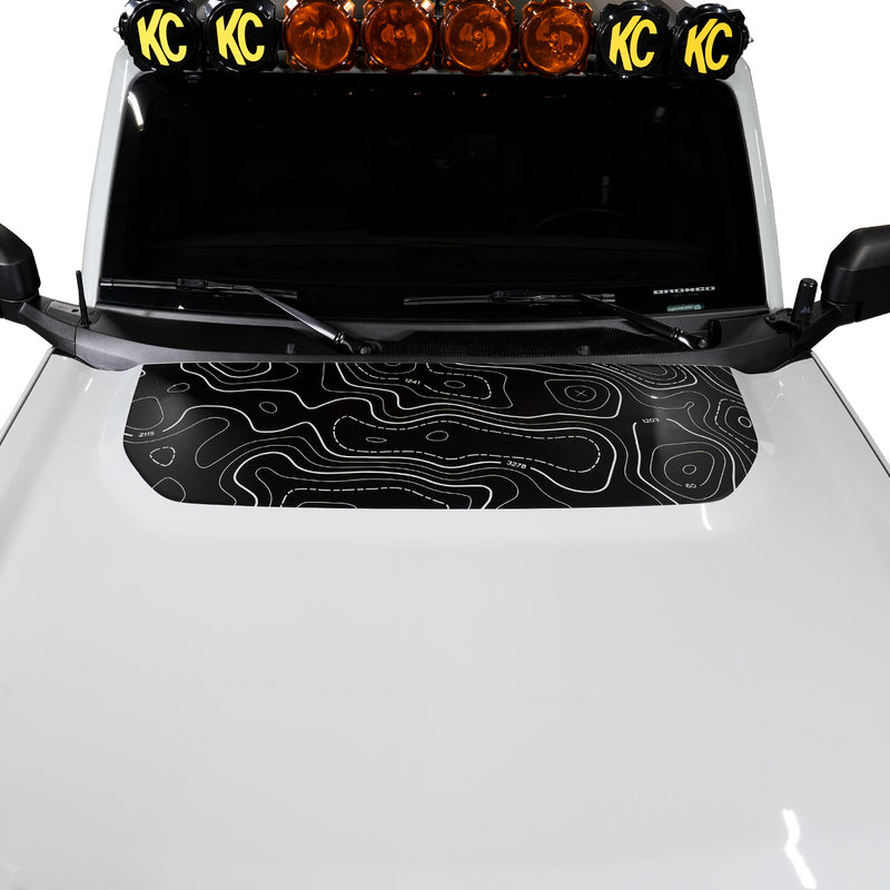 Front Hood Graphic - Topograph Design - IAG-BDY-F2083 image 4