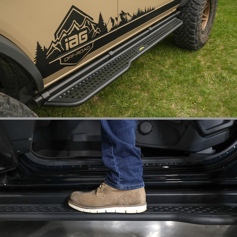 Full Length EZ-Step® Add-on Neon Yellow Logo 4 Door (1 Pair) - IAG-BDY-F2226NY image 2