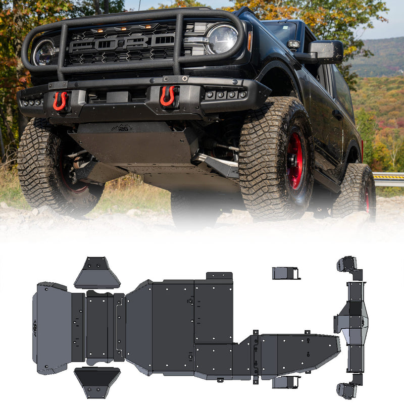 Rock ShieldTM Bronco Two Door Complete Skid Plate Set - IAG-BDY-F2320