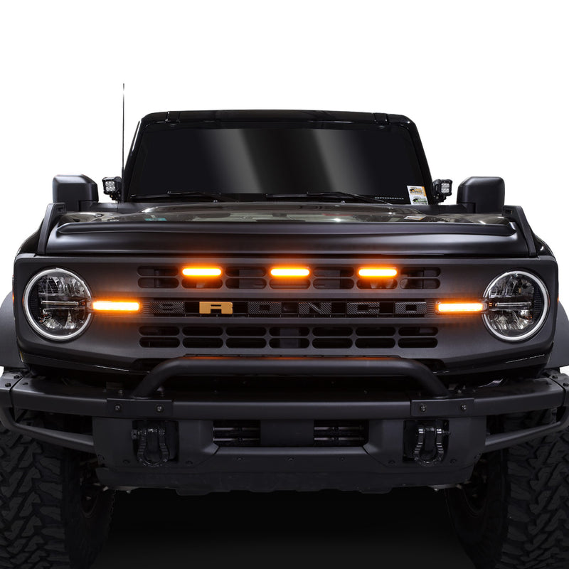 I-Line 3pc Amber Grille Light Kit - IAG-BDY-F3035