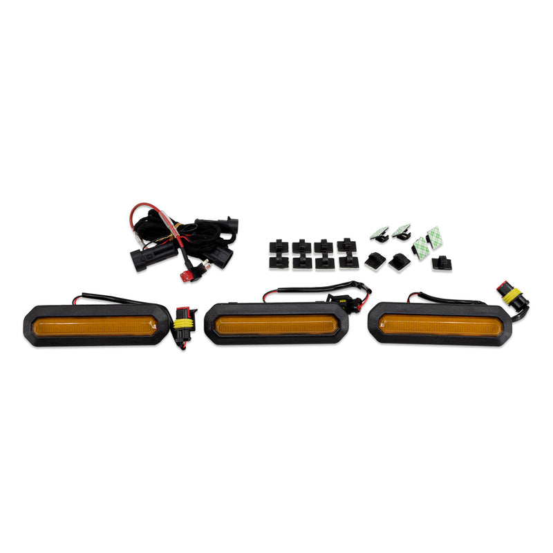 I-Line 3pc Amber Grille Light Kit - IAG-BDY-F3035 image 2
