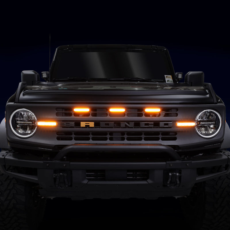 I-Line 3pc Amber Grille Light Kit - IAG-BDY-F3035 image 7