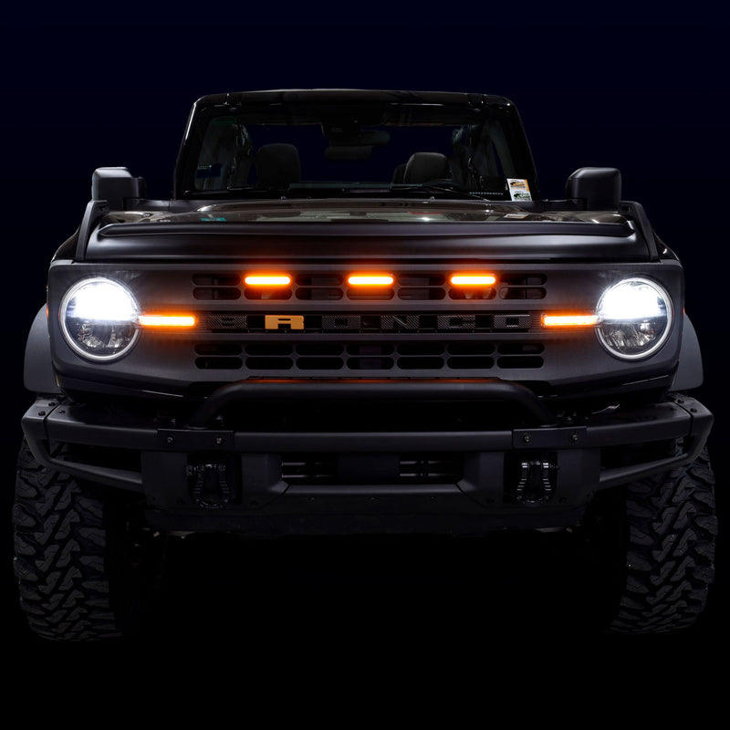 I-Line 3pc Amber Grille Light Kit - IAG-BDY-F3035 image 9