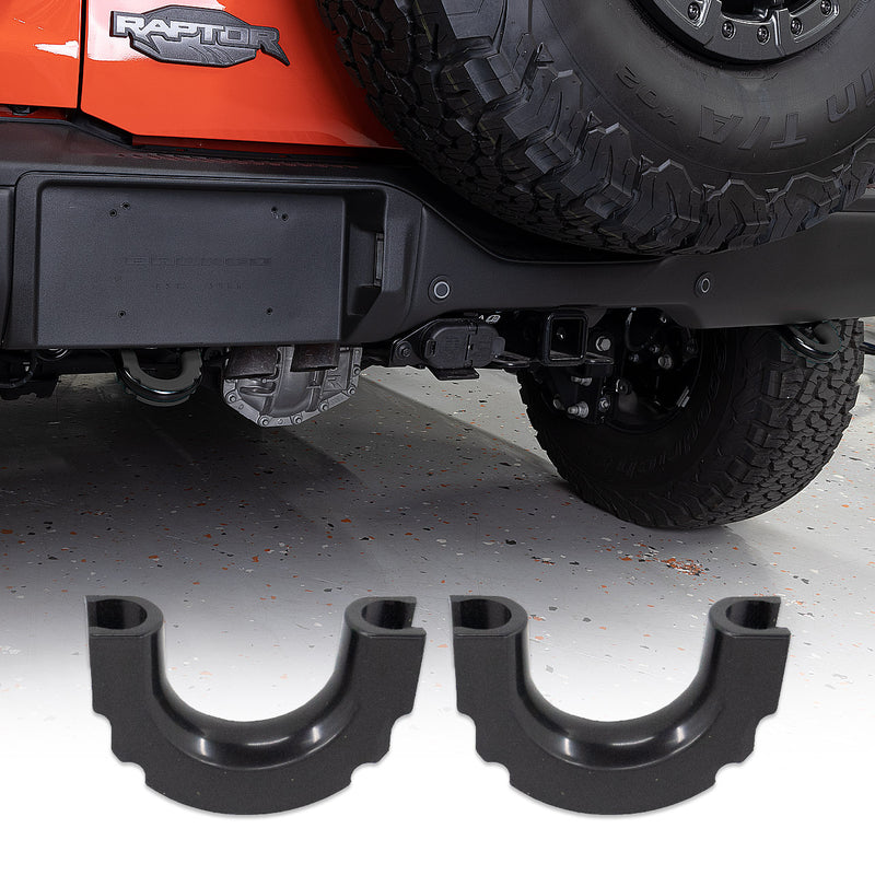 I-Line Rear Bumper Black TPE Tow Loop Cover Pair - IAG-BDY-F3050