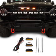I-Line 3pc Amber Grille Light Kit - IAG-BDY-F3071
