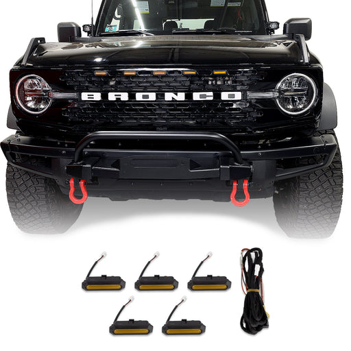 I-Line 5pc Amber Grille Light Kit for High End Grille - IAG-BDY-F3072