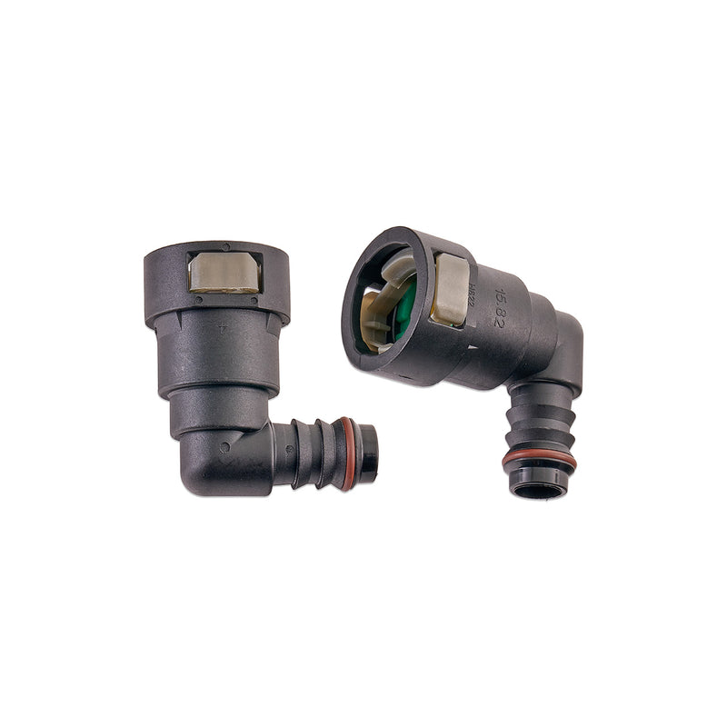 5/8\\" SAE Quick Connect Female to 1/2\\" Hose Barb Right Angled - RPL-FIT-05822