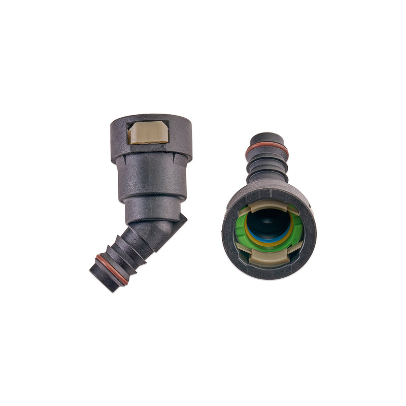 5/8\\" SAE Quick Connect Female to 1/2\\" Hose Barb Angled - RPL-FIT-05823