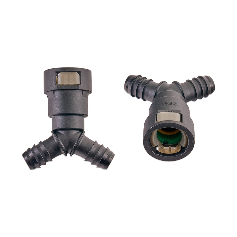 5/8\\" SAE Quick Connect Female to 2 x 1/2\\" Hose Barb Y Fitting - RPL-FIT-05824