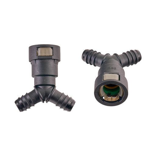5/8\\" SAE Quick Connect Female to 2 x 1/2\\" Hose Barb Y Fitting - RPL-FIT-05824