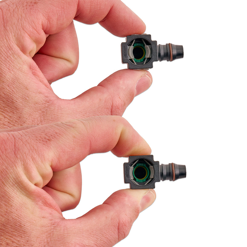5/16\\" SAE Quick Connect Female to 8mm Hose Barb Right Angled - RPL-FIT-05827 image 2