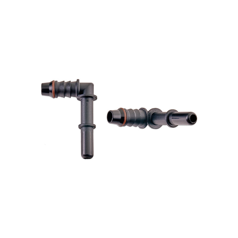 5/16\\" SAE Quick Connect Male to 8mm Hose Barb Right Angled - RPL-FIT-05828