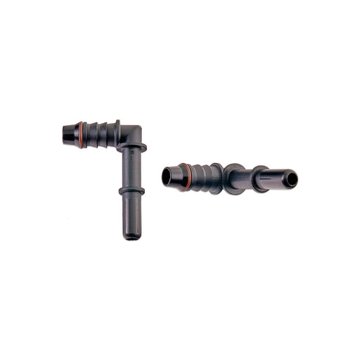 5/16\\" SAE Quick Connect Male to 8mm Hose Barb Right Angled - RPL-FIT-05828
