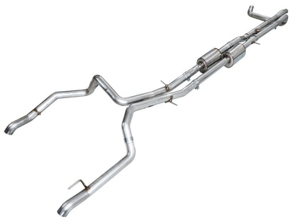 AWE Tuning 4th Gen GM 1500 6.2L Catback Split Rear Exit (w/ Bumper Cutouts) - OE Tips (3015-31202)