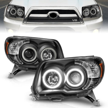 ANZO Projector Headlights - Black w/ CCFL Halo | 2006-2009 Toyota 4Runner (111320)