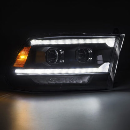 AlphaRex LUXX LED Projector Headlights (Black): Dodge Ram 2009 - 2018 (1500, 2500 & 3500)