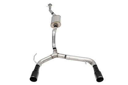 Corsa 21-25 Ford Bronco 2.3L 4-Door 2.75in Cat-Back Dual Rear Exhaust w/ 4in Straight-Cut Black Tips | Ford Bronco (21-26) (21206BPC)