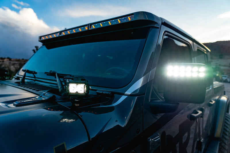 ORACLE Lighting Integrated Windshield LED Light Bar System: Jeep Wrangler / Gladiator (18-24)