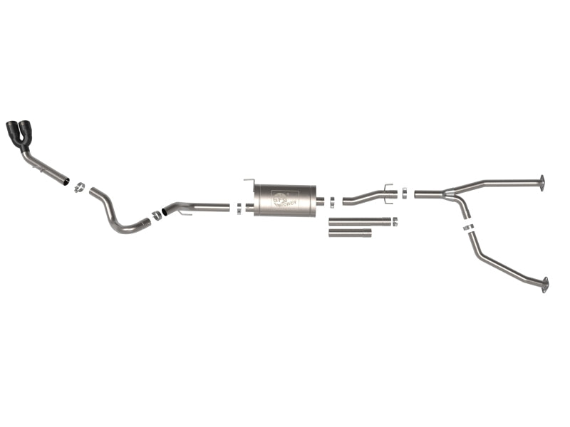 aFe Vulcan Series 2.5in to 3in SS Cat-Back Exhaust w/ Black Tip | Toyota Tundra (22) (49-36061-B)