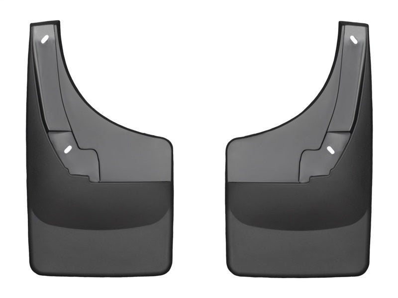 WeatherTech Rear MudFlaps (2PC, Black): Dodge Ram 1500 2009 - 2018 (w/OUT Flares)