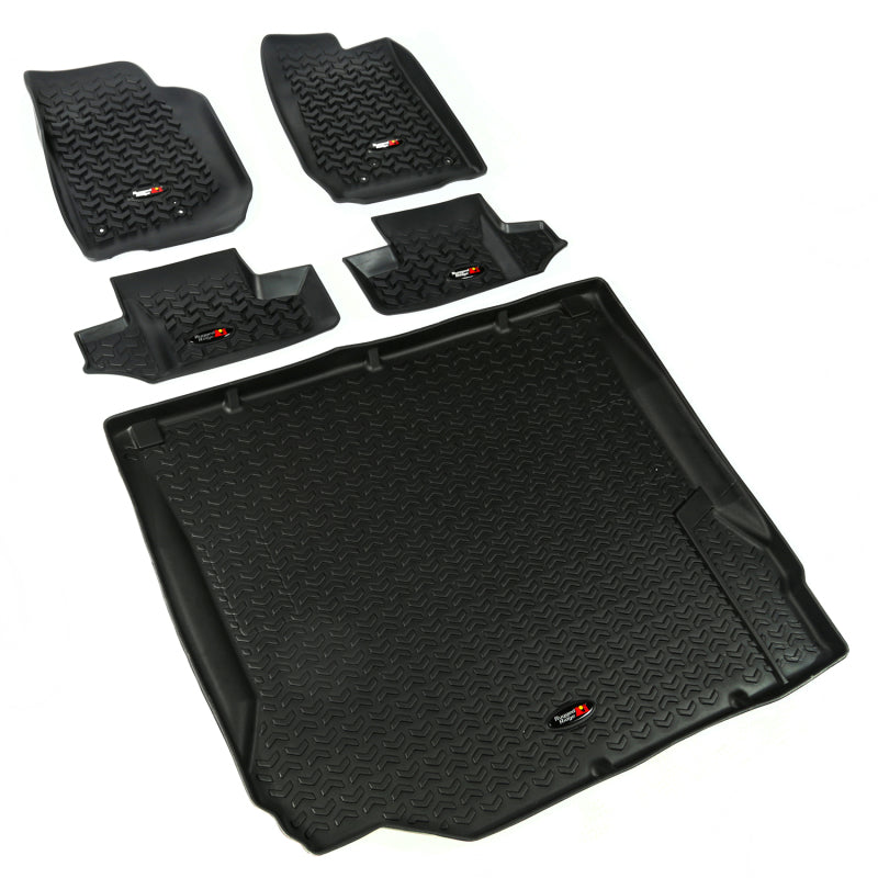 Rugged Ridge All Terrain Floor Liner Kit (F&R & Cargo): Jeep Wrangler (07-18)