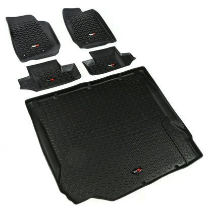 Rugged Ridge All Terrain Floor Liner Kit (F&R & Cargo): Jeep Wrangler (07-18)