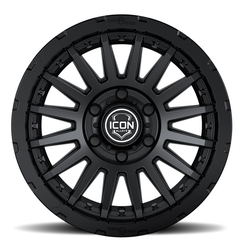 ICON Recon Pro 17x8.5 6x5.5 0mm Offset 4.75in BS Satin Black Wheel | Ford Bronco (21-26) (23617858347SB)