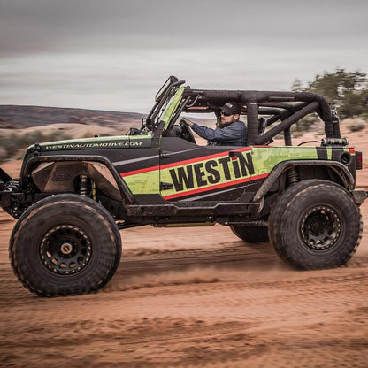 Westin Textured Black Tube Fenders (REAR): Jeep Wrangler (07-17) / Wrangler JK (18)