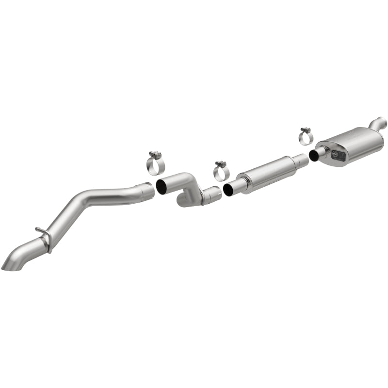 MagnaFlow Overland Cat-Back Perf Exhaust No-Tip Exit (REAR): Jeep Wrangler JL/JK 18-25 3.6L V6