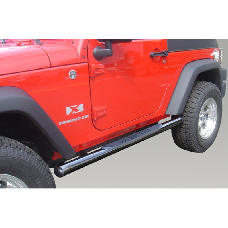 Rugged Ridge 3-In Round Side Steps | Jeep Wrangler JK / JL (07-25) (11590.05)