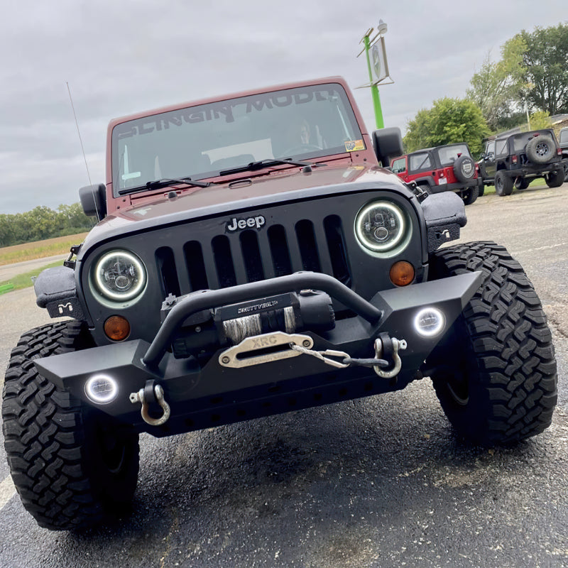 ORACLE Lighting 7in High Powered LED Headlights (FRONT): Jeep Wrangler / Wrangler JK (07-18) - Black