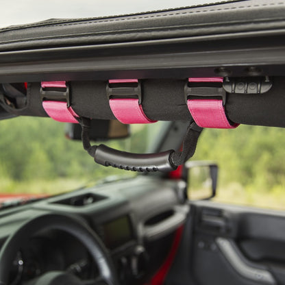 Rugged Ridge Pink Ultimate Grab Handles | Jeep Gladiator JT / Wrangler JK / JL (20-25 / 07-18) (13505.01)