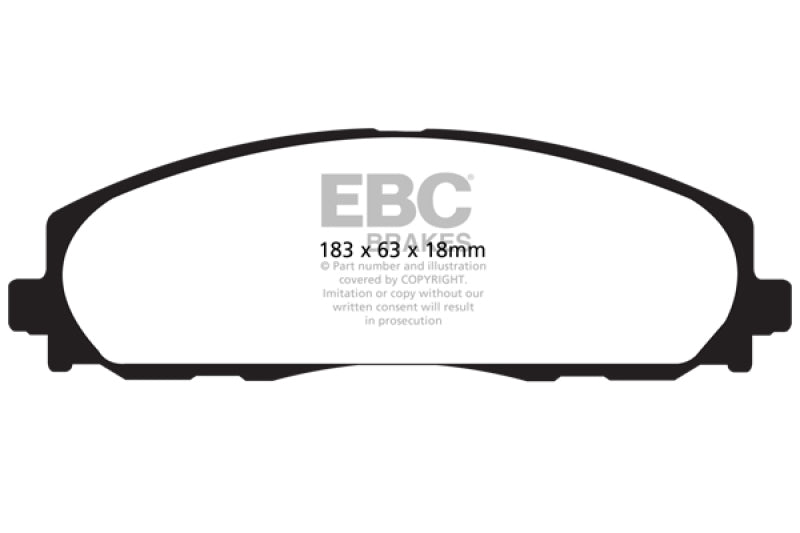 EBC Yellowstuff Front Brake Pads: Jeep Wrangler (18-25) & Gladiator (20-25)