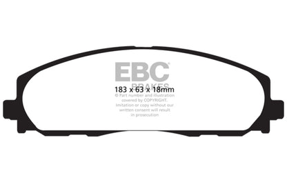 EBC Yellowstuff Front Brake Pads: Jeep Wrangler (18-25) & Gladiator (20-25)