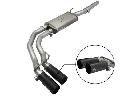 aFe 3in to 2.5in SS Cat-Back Exhaust w/ Black Tip | Ford F150 (04-08) V8 4.6/5.4L (49-43079-B)