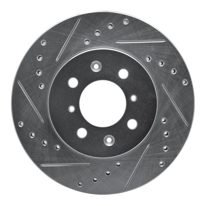 R1 Front Left Drilled & Slotted Silver Brake Rotor | Ford Ranger (19-26) (631-73016L)