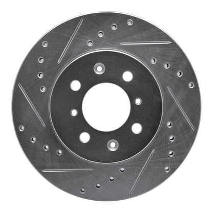 R1 Front Left Drilled & Slotted Silver Brake Rotor | Ford Ranger (19-26) (631-73016L)