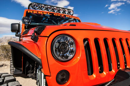 KC HiLiTES Gravity LED Pro 7" Headlights (FRONT): Jeep Wrangler JK 2007-2018