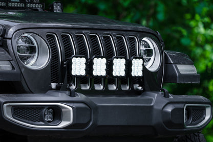 Diode Dynamics SS5 4-Pod CrossLink Grille Lightbar Kit Pro White (F&R): Jeep Wrangler JL 2018-26 / Gladiator JT 2020-24