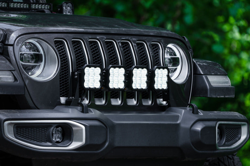Diode Dynamics SS5 4-Pod CrossLink Grille Lightbar Kit Pro White (F&R): Jeep Wrangler JL 2018-26 / Gladiator JT 2020-24
