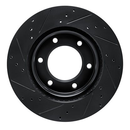R1 Front Right Drilled & Slotted Black Brake Rotor | Ford Bronco / Ranger (19-26) (ECB-54275R)