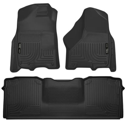 Husky Liners Black WeatherBeater Combo Floor Liners: Dodge Ram 02-10 / Ram 2500 / 3500 (11-18)