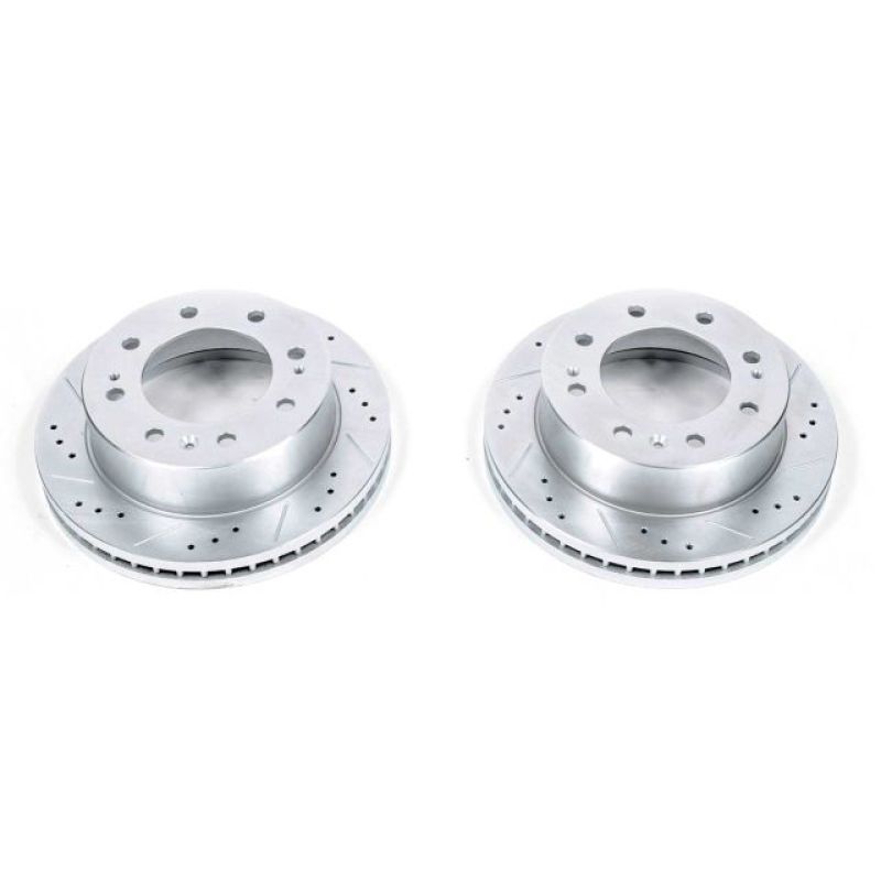 Power Stop 11-21 GMC Sierra 3500 HD Front Drilled & Slotted Rotor Pair | GMC Sierra 3500HD (20-26) (AR82153XPR)