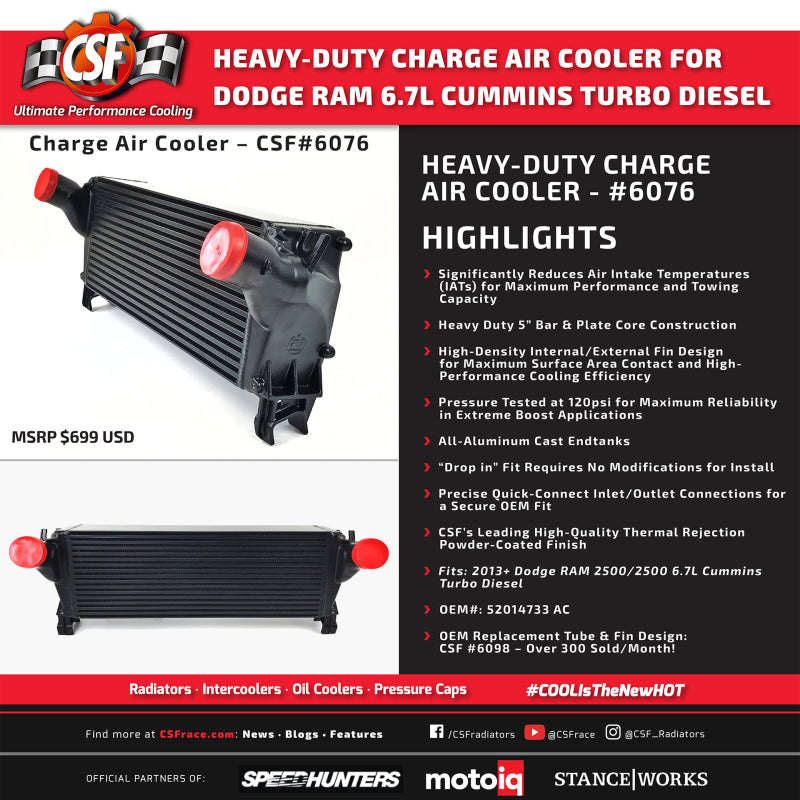 CSF OEM Intercooler | Ram 2500/3500 (11-18) (6076)