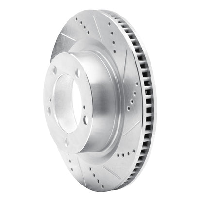 DFC Front Right Drilled & Slotted Silver Brake Rotor | Lexus LX570 (07-22) (631-76136R)