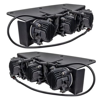 ORACLE Lighting 2021-2024 Ford Bronco Triple LED Fog Light Kit for Steel Bumper - White
