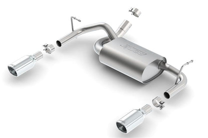 Borla Touring Axle-Back Exhaust System (Polished Tips): Jeep Wrangler JK 3.6L V6 2012 - 2018