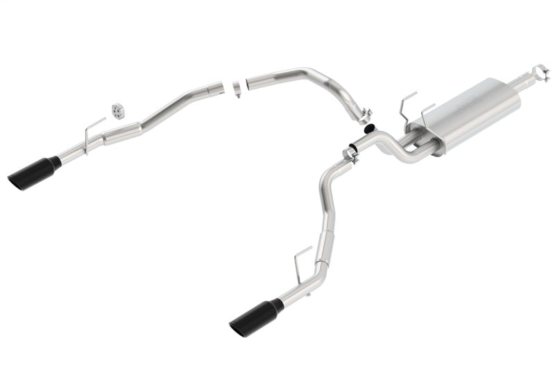 Borla S-Type Cat-Back Exhaust (Under Bumper, Black Tips): Dodge Ram 5.7L Hemi (09-18)