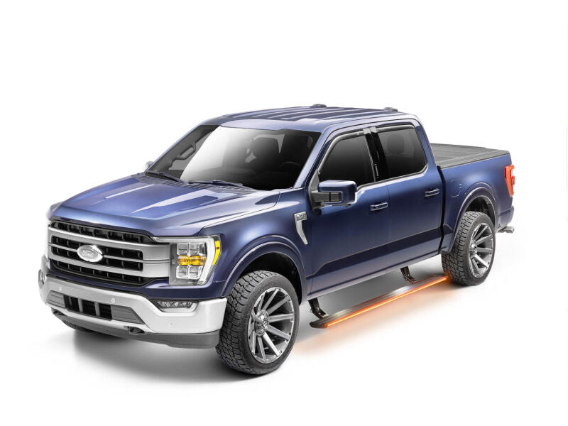 AMP Research 21-24 Ford F-150 PowerStep & LED Lighting | Ford F-150 (21-26) / Raptor (21-26) / Lightning (22+) (96152-01A)