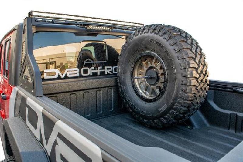 DV8 Offroad Universal Stand Up In-Bed Tire Carrier: Jeep Gladiator 2020-2021